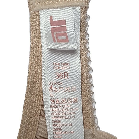 JLO Beige with Black Lace Semi Coverage Bra 36B - Picture 5 of 5